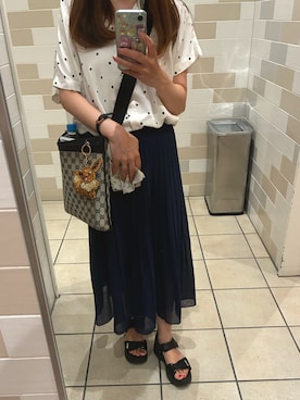 「GUCCI（グッチ）のアイテム」を使った、miho678さん（レディース・153cm）の夏コーディネート