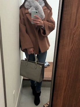 「STRAWBERRY-FIELDS（ストロベリーフィールズ）のアイテム」を使った、miho678さん（レディース・153cm）の冬コーディネート