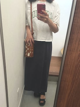 「AZUL by moussy（アズールバイマウジー）のアイテム（スカート）」を使った、miho678さん（レディース・153cm）の秋コーディネート