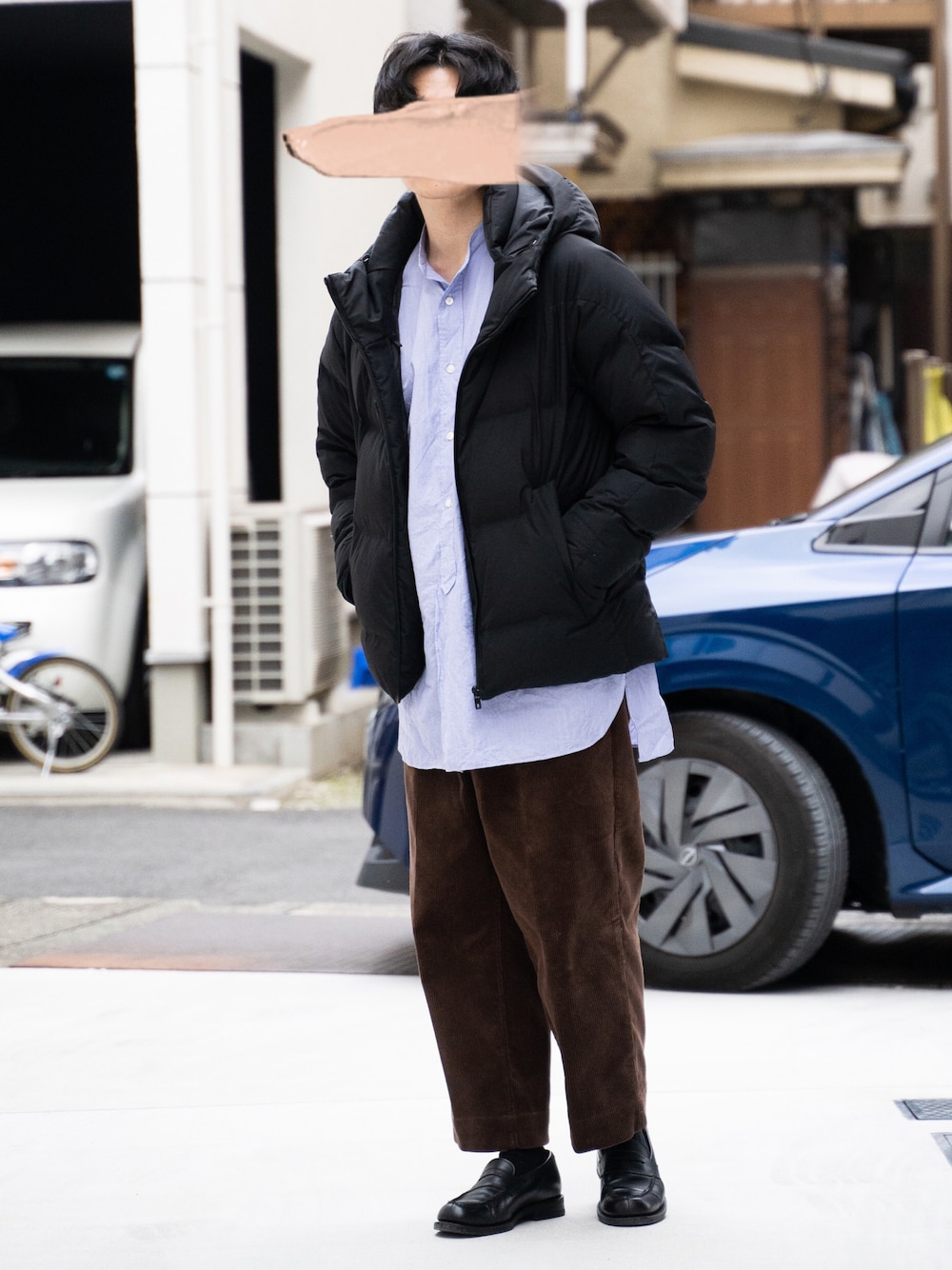 「LENOのアイテム（パンツ、ブラウン系）」を使った、ponさん（メンズ・168cm）の秋コーディネートの1枚目の写真