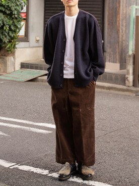 「LENO（リノ）のアイテム」を使った、ponさん（メンズ・168cm）の秋コーディネート