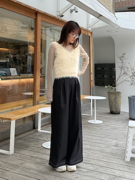 「アイテム（セットアップ）」を使った、YuRiさん（レディース・158cm）の秋コーディネート