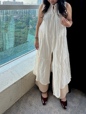 「PULL&BEAR（プルアンドベア）のアイテム（ワンピース/ドレス）」を使った、ATRIAさん（レディース・159cm）の夏コーディネート