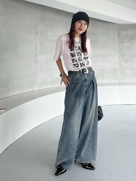 「アイテム（パンプス）」を使った、migeruさん（レディース・160cm）の夏コーディネート