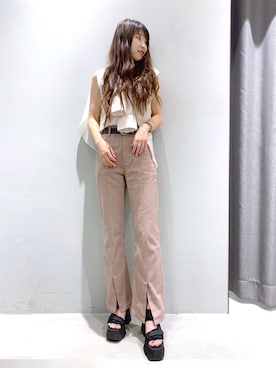 「FIG&VIPER（フィグアンドバイパー）のアイテム（サンダル）」を使った、migeruさん（レディース・160cm）の夏コーディネート
