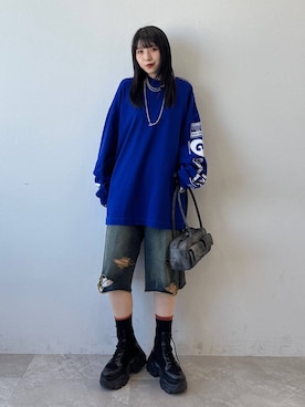 「高見え」｜「アイテム（ブーツ）」を使った、migeruさん（レディース・160cm）の春コーディネート