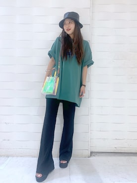 「FIG&VIPER（フィグアンドバイパー）のアイテム（サンダル）」を使った、migeruさん（レディース・160cm）の夏コーディネート