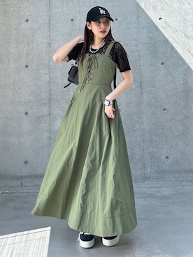 「アイテム（キャップ）」を使った、migeruさん（レディース・160cm・20代）の春コーディネート