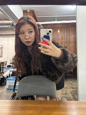 「PAGEBOY（ページボーイ）のリッチファーパーカー（ブルゾン、その他）」を使った、migeruさん（レディース・160cm）の秋コーディネート