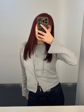 「PAGEBOY（ページボーイ）のヴィンテージバックルベルト（ベルト、ブラック系）」を使った、migeruさん（レディース・160cm）の冬コーディネート