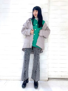 「PAGEBOY」｜「アイテム（マウンテンパーカー）」を使った、migeruさん（レディース・160cm）の冬コーディネート