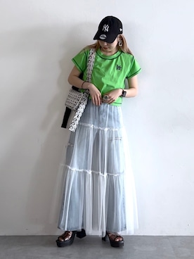 「PAGEBOY（ページボーイ）のアイテム（サンダル）」を使った、migeruさん（レディース・160cm）の春コーディネート