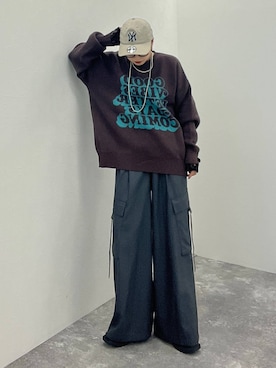 「アイテム（スラックス）」を使った、migeruさん（レディース・160cm・20代）の秋コーディネート