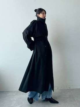 「PAGEBOY（ページボーイ）のアイテム（トレンチコート）」を使った、migeruさん（レディース・160cm）の冬コーディネート