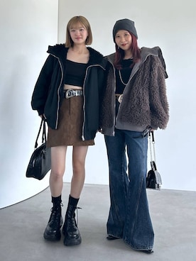 「アイテム（ボストンバッグ）」を使った、migeruさん（レディース・160cm・20代）の秋コーディネート