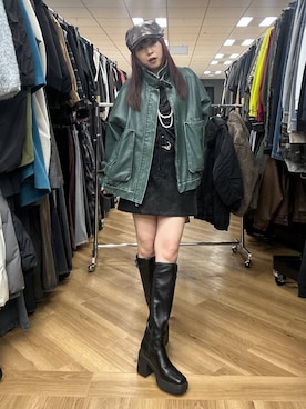 「LOWRYS FARM（ローリーズファーム）のパールタレンネックレス　249411（ネックレス）」を使った、migeruさん（レディース・160cm・20代）の秋コーディネート