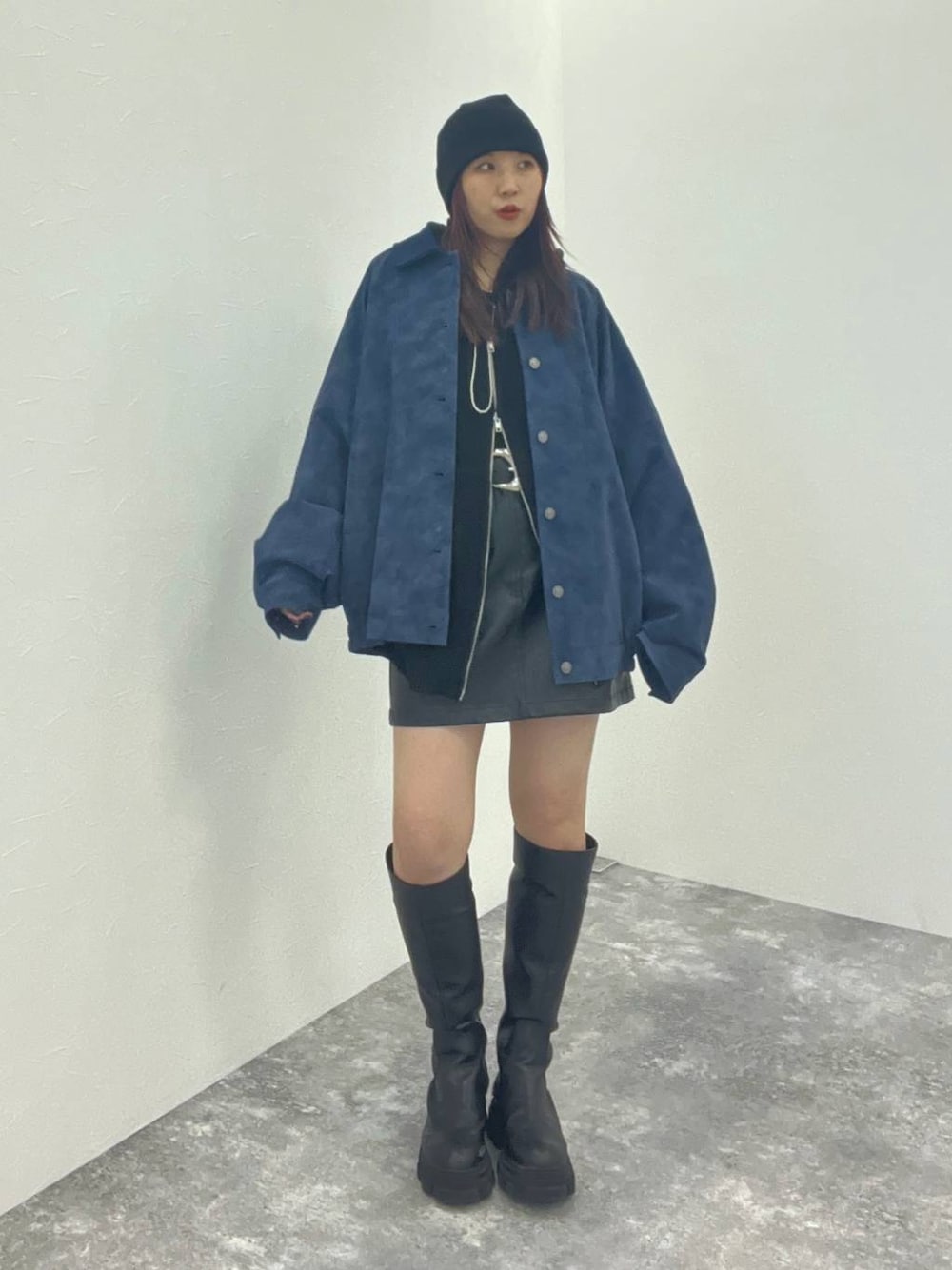 PAGEBOY ソフトスエードブルゾン ネイビー セール】《UNISEX