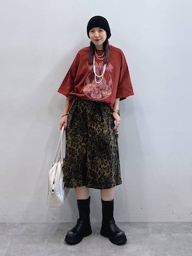 「高見え」｜「アイテム（ブーツ）」を使った、migeruさん（レディース・160cm）の春コーディネート
