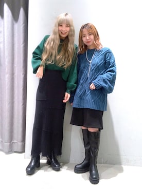 「ニット/セーター」｜migeruさん（レディース・160cm）の冬コーディネート