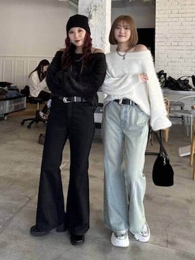 「アイテム（ニットキャップ/ビーニー、グレー系）」を使った、migeruさん（レディース・160cm）の秋コーディネート