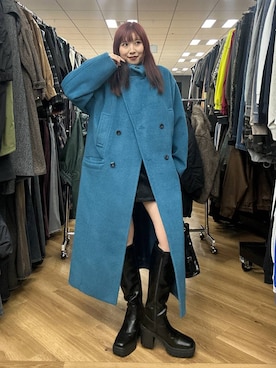 「アイテム（チェスターコート）」を使った、migeruさん（レディース・160cm）の秋コーディネート