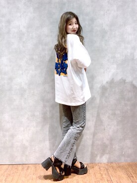 「FIG&VIPER（フィグアンドバイパー）のアイテム（サンダル）」を使った、migeruさん（レディース・160cm）の春コーディネート