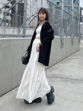 「アイテム（キャミソール）」を使った、migeruさん（レディース・160cm・20代）の春コーディネート