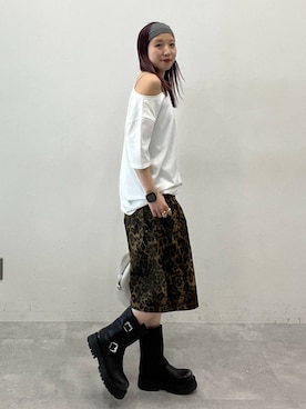 「高見え」｜「アイテム（ブーツ）」を使った、migeruさん（レディース・160cm）の春コーディネート