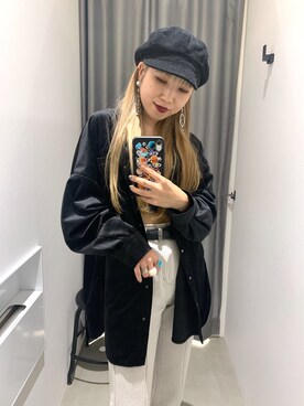 「LOWRYS FARM（ローリーズファーム）のアイテム（キャスケット）」を使った、migeruさん（レディース・160cm）の秋コーディネート