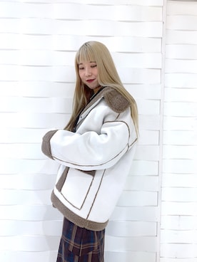 「PAGEBOY（ページボーイ）のビスチェライクレイヤードプルオーバー（ニット/セーター）」を使った、migeruさん（レディース・160cm）の秋コーディネート