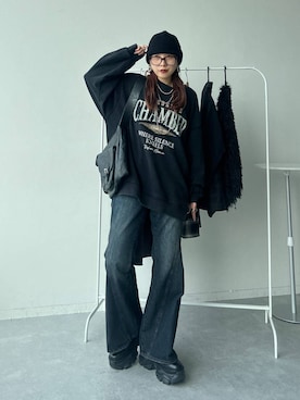 「アイテム（スウェット）」を使った、migeruさん（レディース・160cm・20代）の秋コーディネート