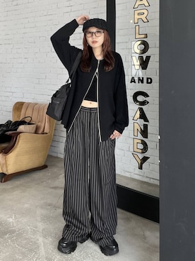 「アイテム（ボストンバッグ）」を使った、migeruさん（レディース・160cm・20代）の秋コーディネート