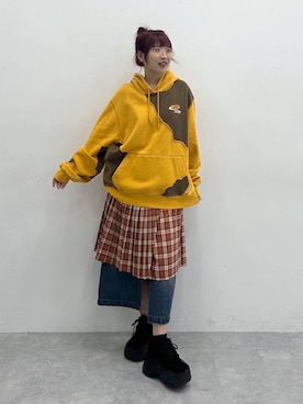 「PBLIM（ページボーイリム）のアイテム（スカート）」を使った、migeruさん（レディース・160cm）の秋コーディネート