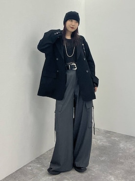 「アイテム（ニットキャップ/ビーニー）」を使った、migeruさん（レディース・160cm・20代）の秋コーディネート