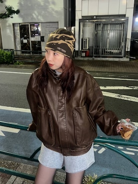 「PBLIM（ページボーイリム）のアイテム（ブルゾン）」を使った、migeruさん（レディース・160cm）の秋コーディネート