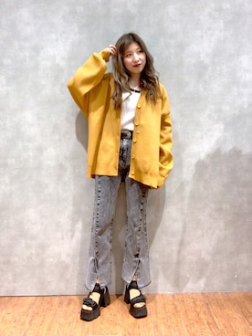 「FIG&VIPER（フィグアンドバイパー）のアイテム（サンダル）」を使った、migeruさん（レディース・160cm）の春コーディネート