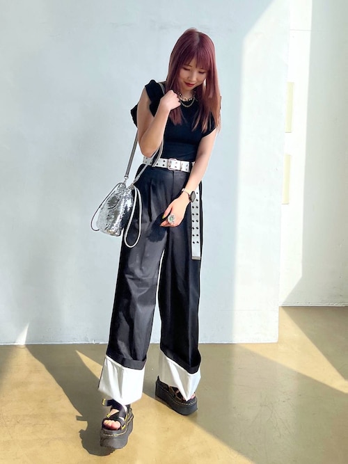 ジーナシス　ロールアップタックバギーパンツ/905695 JEANASIS（ジーナシス）の「ロールアップタックバギーパンツ