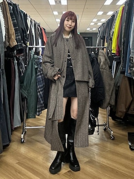 「LOWRYS FARM（ローリーズファーム）のパールタレンネックレス　249411（ネックレス）」を使った、migeruさん（レディース・160cm・20代）の秋コーディネート