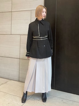 「UNITED TOKYO（ユナイテッドトウキョウ）のアイテム（トレンチコート）」を使った、UNITED TOKYO STAFFさん（レディース・168cm）の春コーディネート