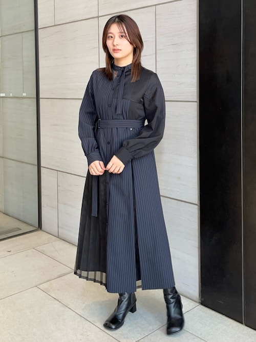 ユナイテッドトウキョウコントラデプリーツシャツワンピース