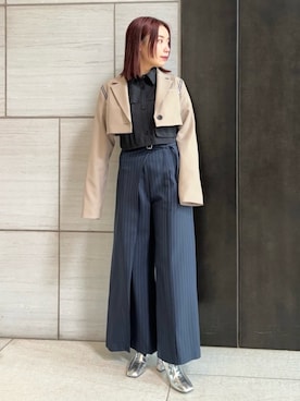 「UNITED TOKYO（ユナイテッドトウキョウ）のアイテム（トレンチコート）」を使った、UNITED TOKYO STAFFさん（レディース・160cm）の春コーディネート