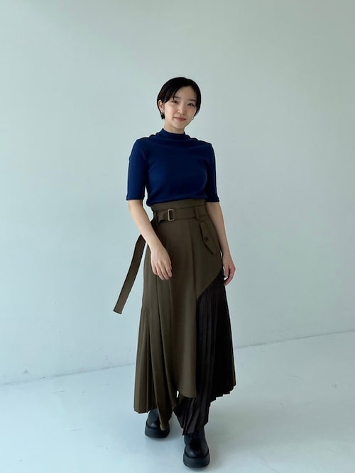 セール】【完売間近！】ランダムヘムプリーツスカート