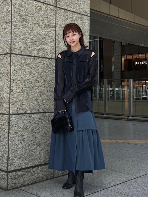 UNITED TOKYO ステアーボリュームスカート ドライタッチ セール】ステアーボリュームスカート-ドライタッチ-（スカート