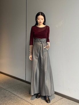 「UNITED TOKYO（ユナイテッドトウキョウ）のアイテム（Tシャツ/カットソー）」を使った、UNITED TOKYO STAFFさん（レディース・163cm）の秋コーディネート