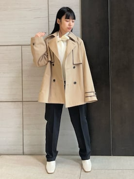 「UNITED TOKYO（ユナイテッドトウキョウ）のアイテム（トレンチコート）」を使った、UNITED TOKYO STAFFさん（レディース・150cm）の春コーディネート