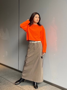 「UNITED TOKYO（ユナイテッドトウキョウ）のアイテム（Tシャツ/カットソー）」を使った、UNITED TOKYO STAFFさん（レディース・158cm）の秋コーディネート