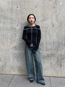 「UNITED TOKYO（ユナイテッドトウキョウ）のアイテム（Tシャツ/カットソー）」を使った、UNITED TOKYO STAFFさん（レディース・150cm）の秋コーディネート