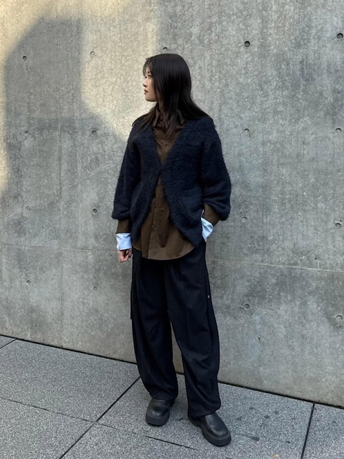 セール】シャギーモヘアカーディガン｜保温/冬服/クリスマス