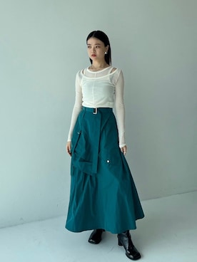 「UNITED TOKYO（ユナイテッドトウキョウ）のアイテム（Tシャツ/カットソー）」を使った、UNITED TOKYO STAFFさん（レディース・163cm）の秋コーディネート