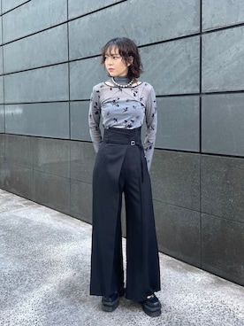「UNITED TOKYO（ユナイテッドトウキョウ）のアイテム（Tシャツ/カットソー）」を使った、UNITED TOKYO STAFFさん（レディース・163cm）の秋コーディネート